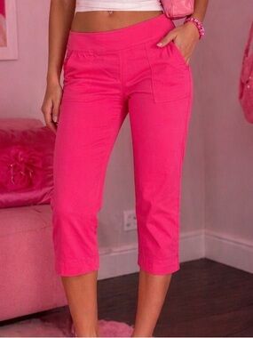 Counterparts Hot Pink Capri Pants Women’s Medium Stretch Summer Barbiecore